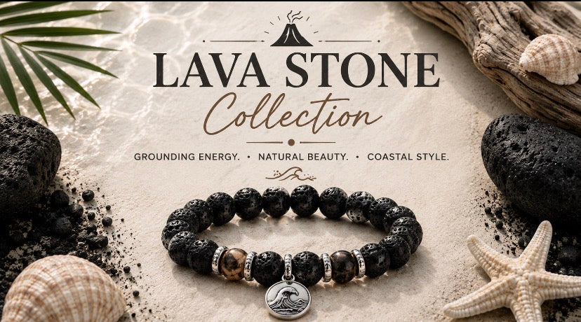 Lava Stone stretchy bracelets collection