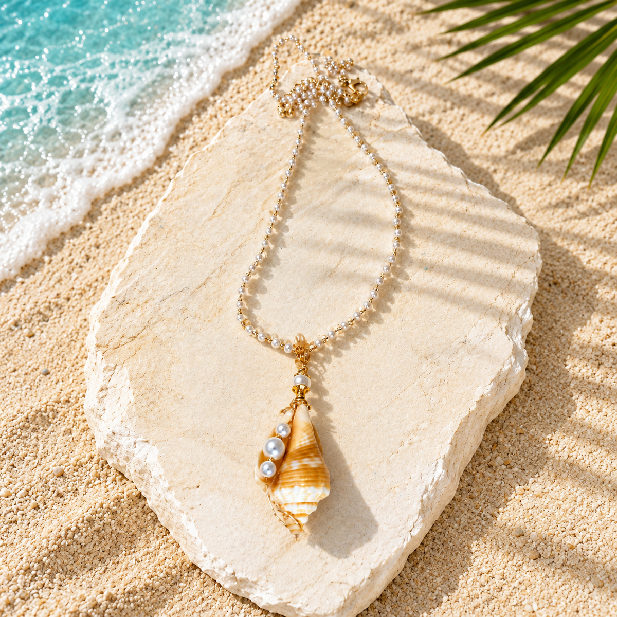 Coastal Pearl Shell Necklace square product photo
