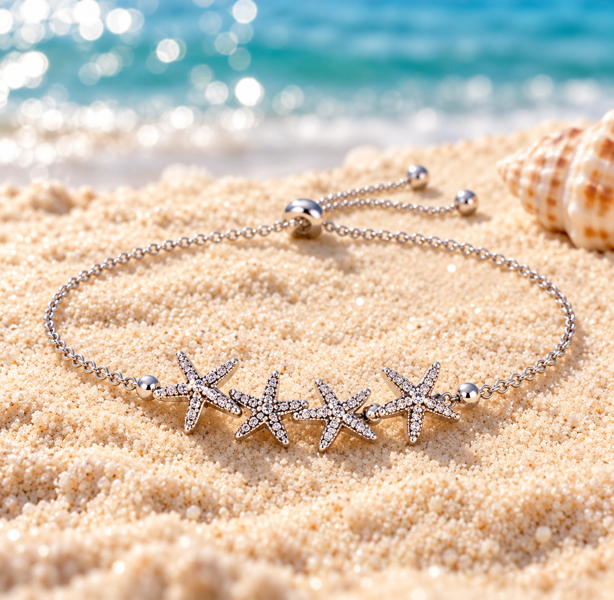 Silver Starfish Trio Branklet product close-up
